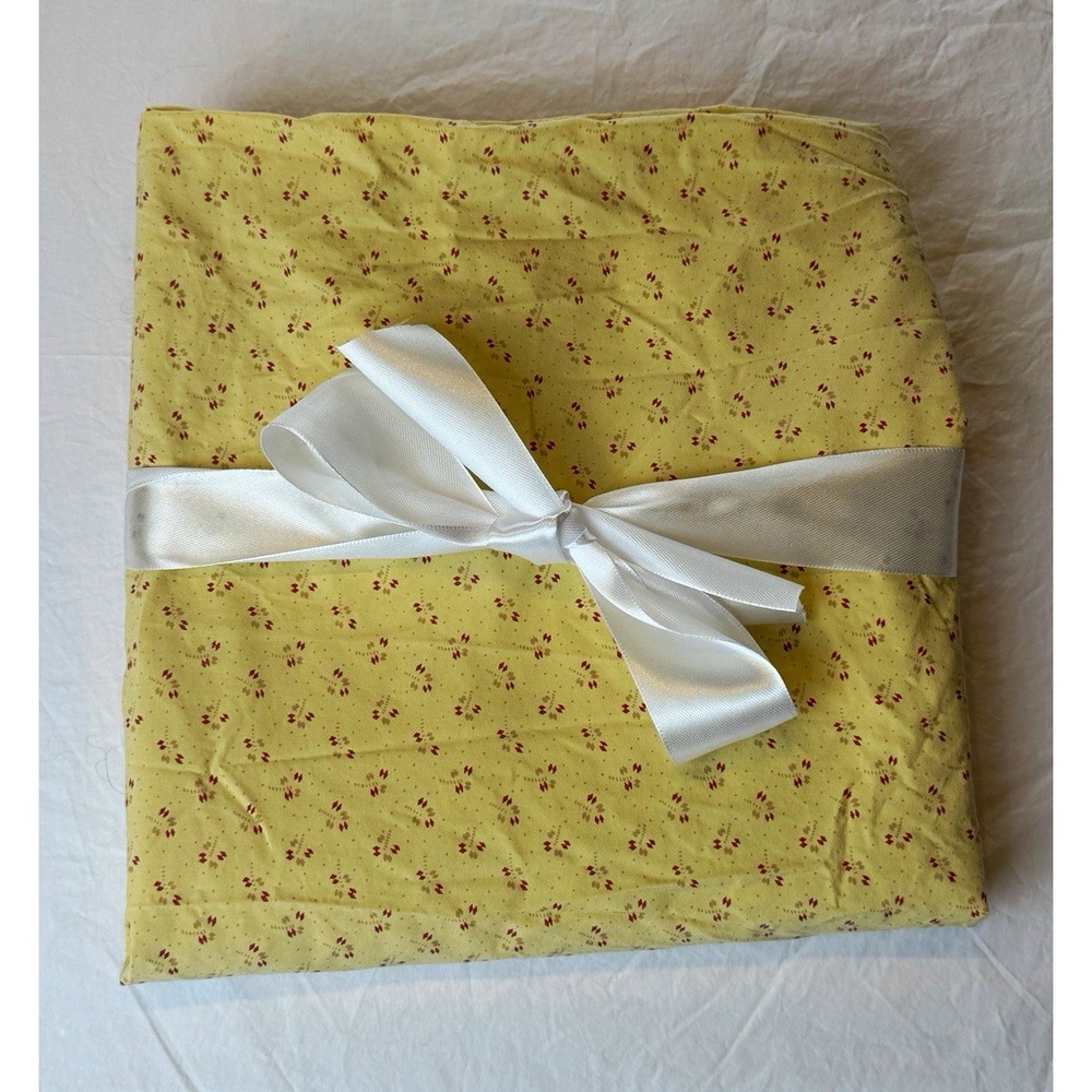Sundance King Cotton Pillowcase Yellow Ditsy Floral Cottagecore Prairie
